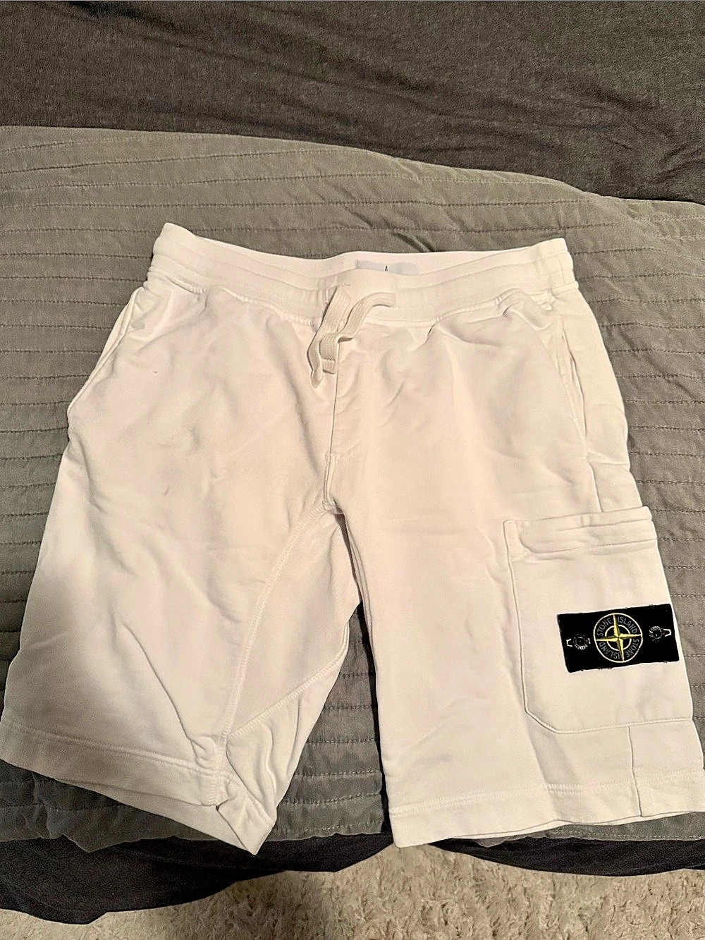 Stone Island Organic Cotton Fleece Regular-Fit Sweatshorts with Cargo Pocket